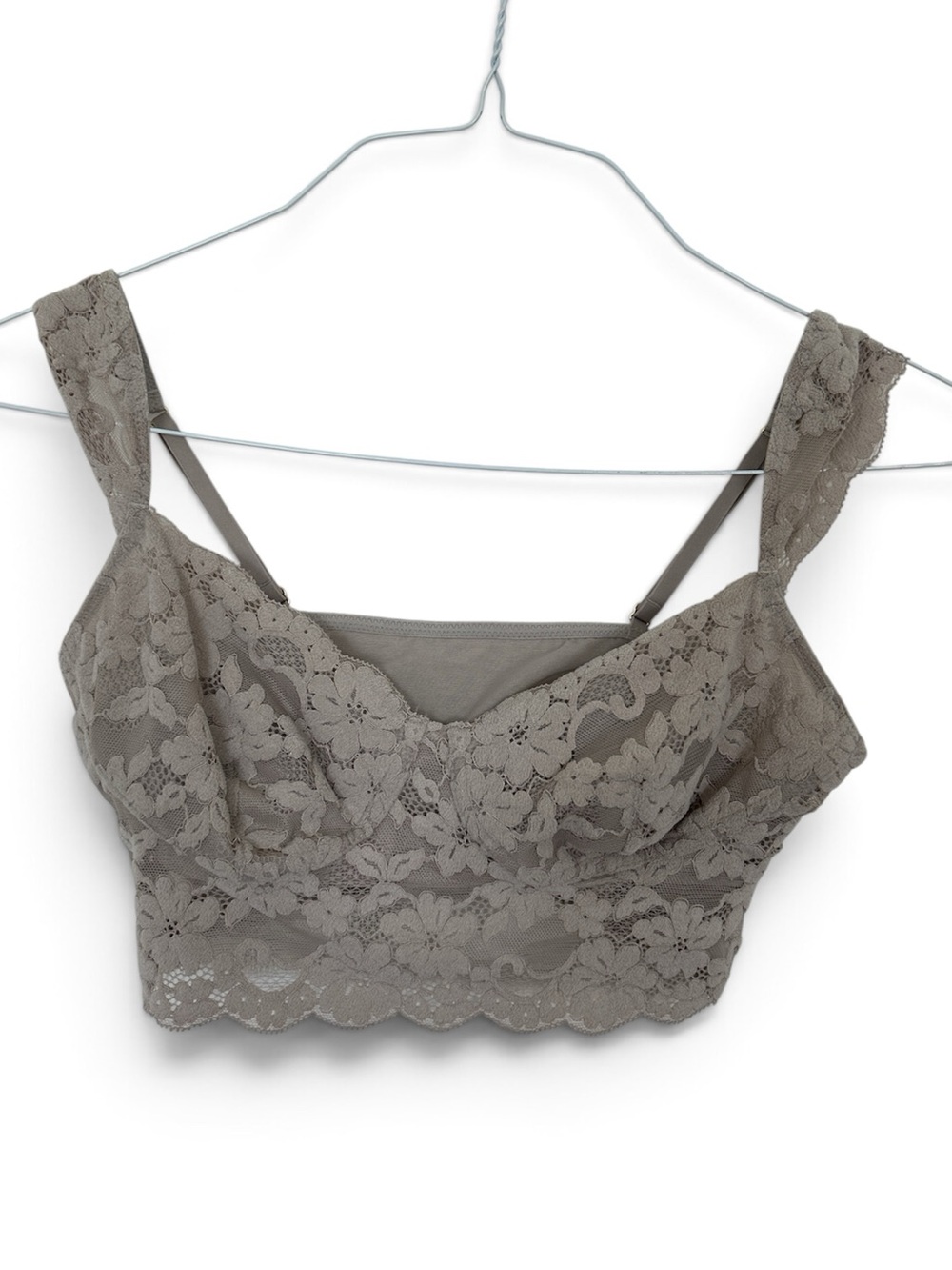 aerie Lace Bralette Crop Top - Taupe
